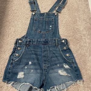 H&M, Wore 3 times, jeans overalls, size small.